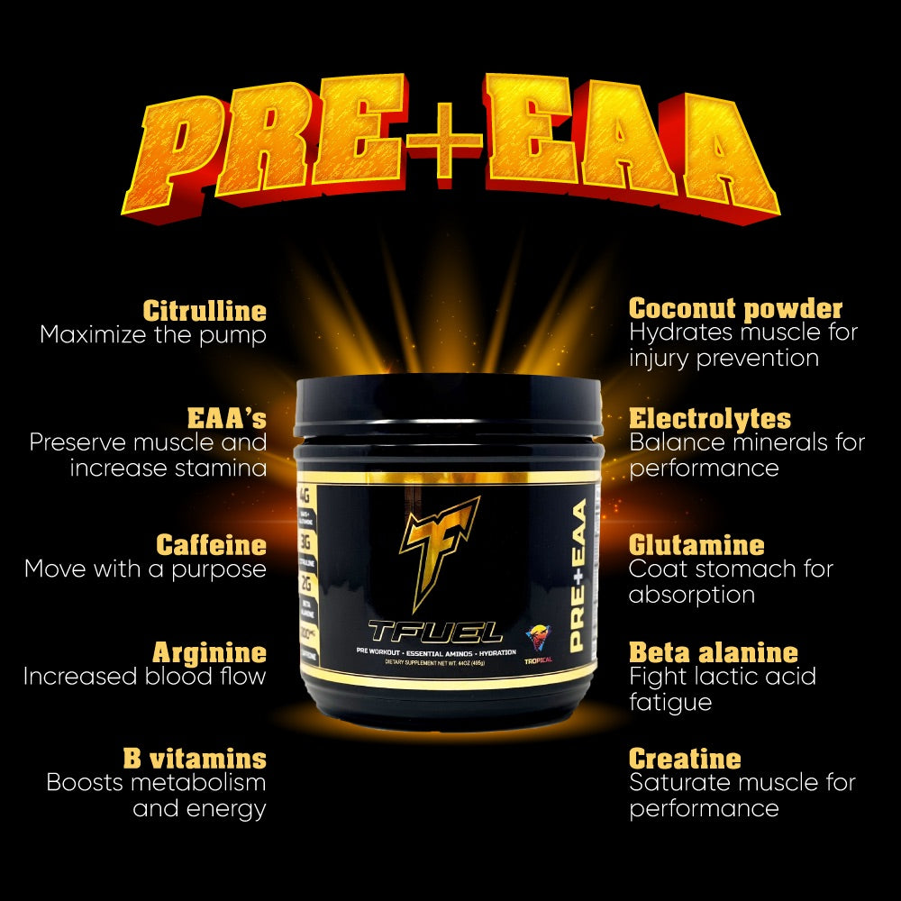 TFUEL - PRE+EAA - Pre Workout - Essential Aminos - Hydration - Benefits