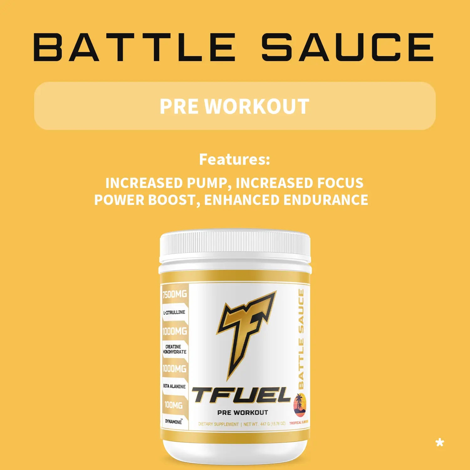 TFUEL - Battle Sauce Pre Workout - Features