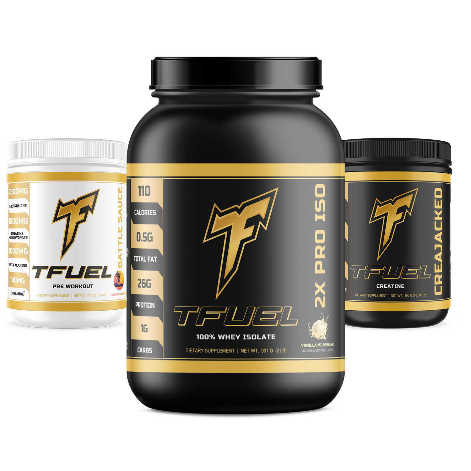 MUSCLE STACK - 2x Pro ISO / Creajacked / Battle Sauce